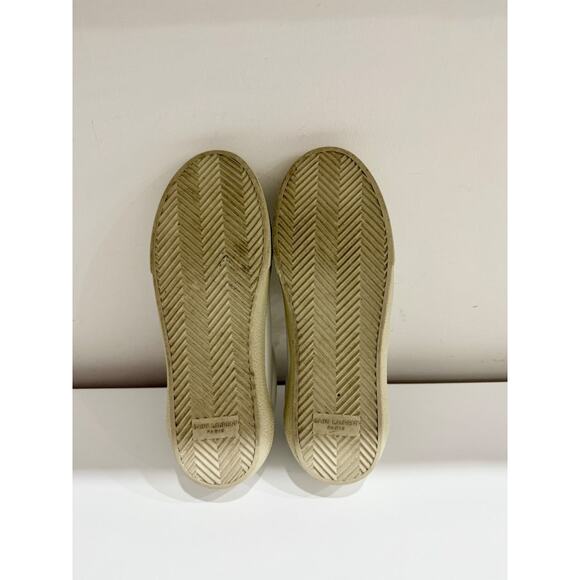 Saint Laurent SL/06 Court Classic Logo-Embroidered Leather Sneakers White EU 39 - Picture 7 of 7